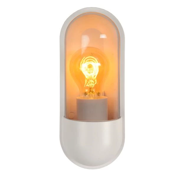 Lucide CAPSULE - Wandlamp Binnen/Buiten - 1xE27 - IP54 - Wit - detail 1